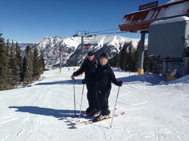 Andy & Barbie on top of the world at Copper Mountain Colorado